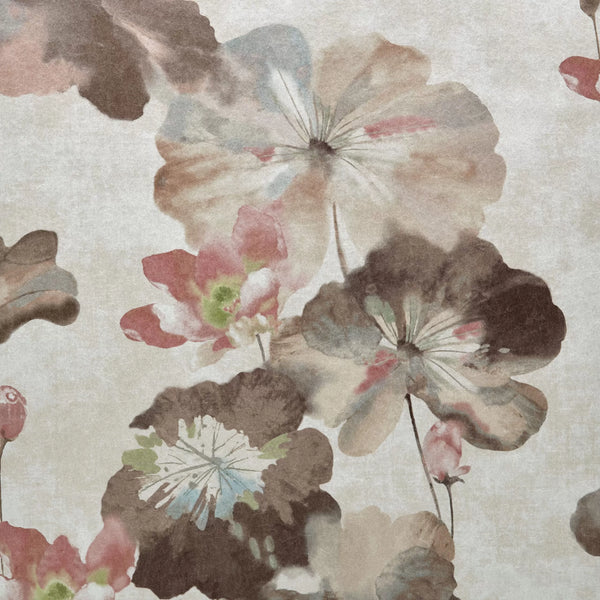 Water Lilies Caramel - Cream Wallcovering | 1838 Wallcoverings