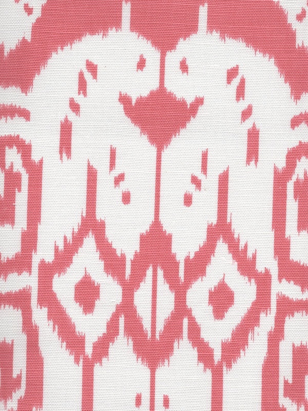 Island Ikat Watermelon II on white Screen Printed Fabric | China Seas