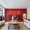 Moroccan Crimson Geometric Basketweave | Hollywood Wallcoverings