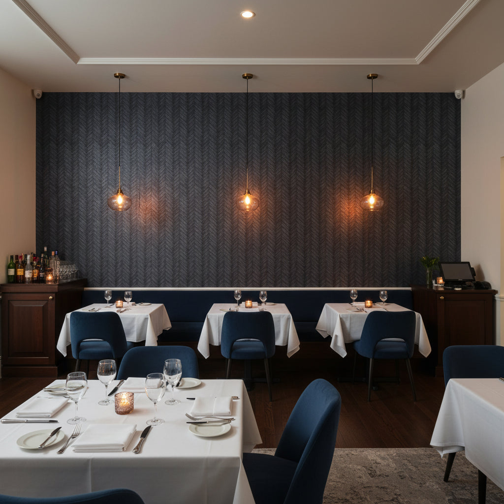 Moroccan Midnight Basketweave | Hollywood Wallcoverings