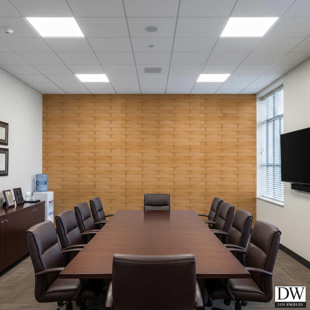 Biscay Bay Faux Pine Crosshatch | Hollywood Wallcoverings