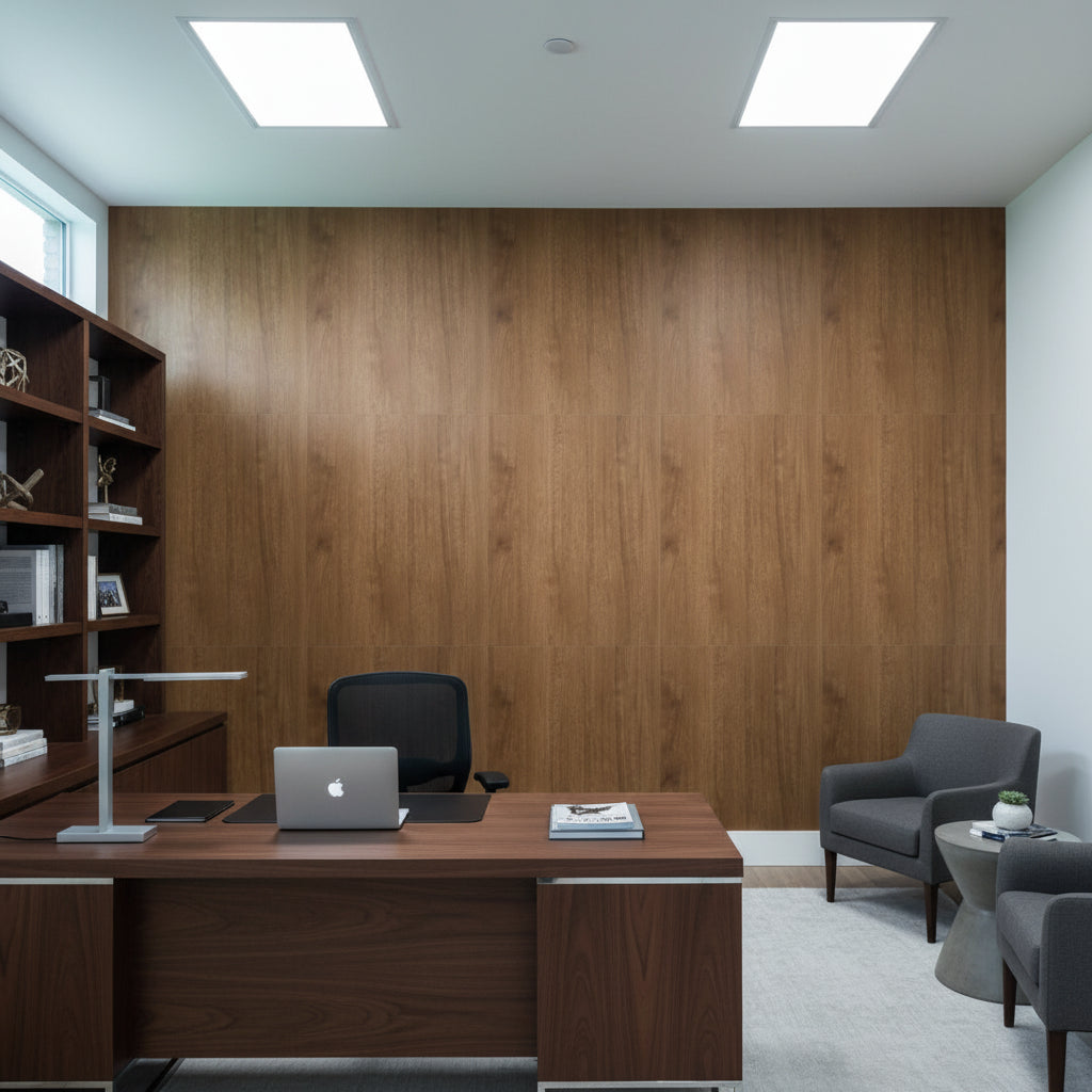 Biscay Bay Chocolate Wood Grain | Hollywood Wallcoverings