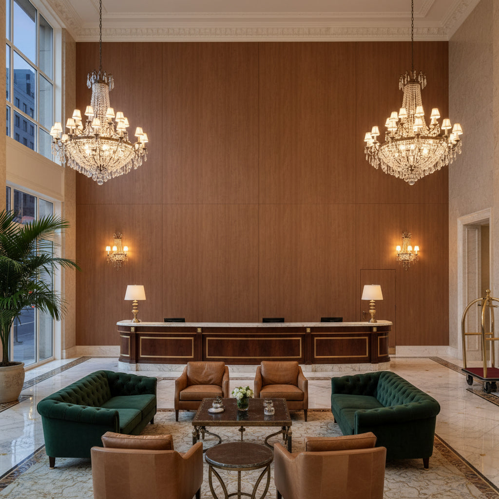 Biscay Bay Bourbon Wood Grain | Hollywood Wallcoverings