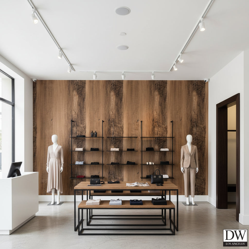 Biscay Bay Rustic Cherry Wood Grain | Hollywood Wallcoverings