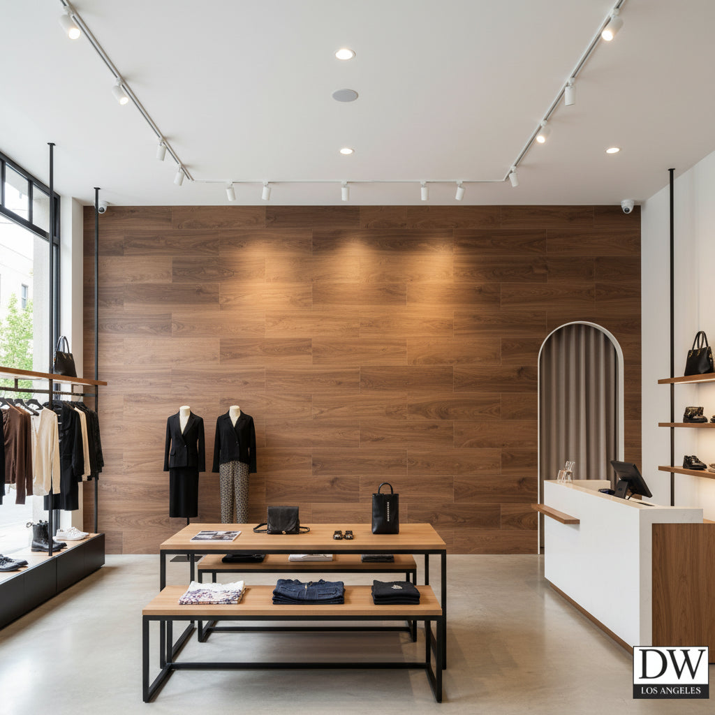 Biscay Bay Warm Cherry Wood Grain | Hollywood Wallcoverings