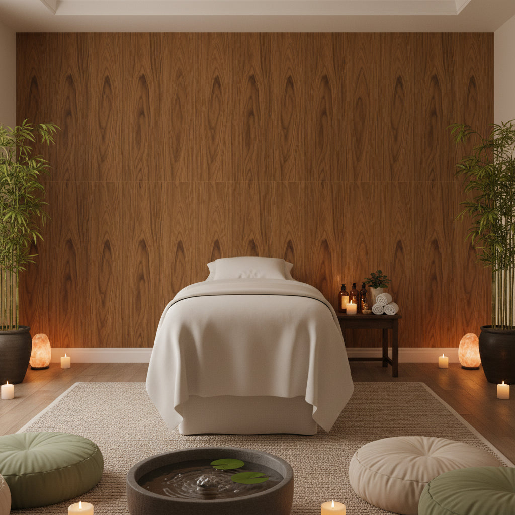 Biscay Bay Warm Cherry Wood Grain | Hollywood Wallcoverings