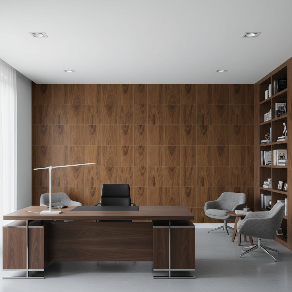 Biscay Bay Warm Cherry Wood Grain | Hollywood Wallcoverings