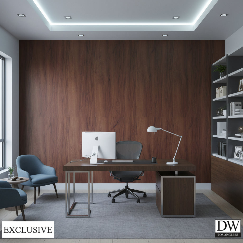 Biscay Bay Wide Mahogany Wood Grain | Hollywood Wallcoverings