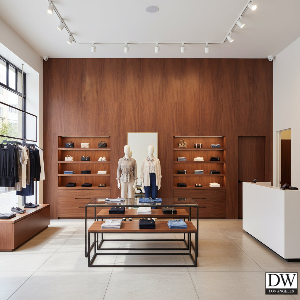 Biscay Bay Wide Mahogany Wood Grain | Hollywood Wallcoverings
