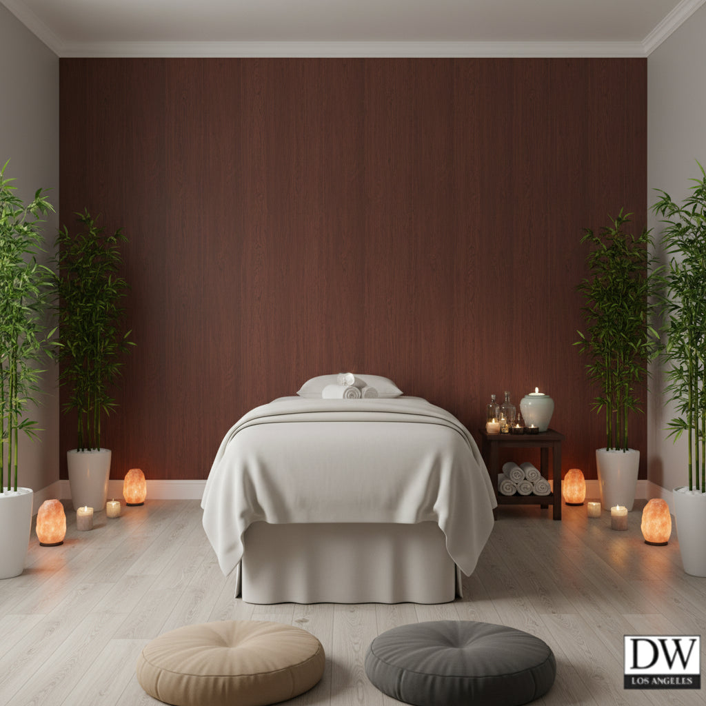 Biscay Bay Thin Mahogany Wood Grain | Hollywood Wallcoverings