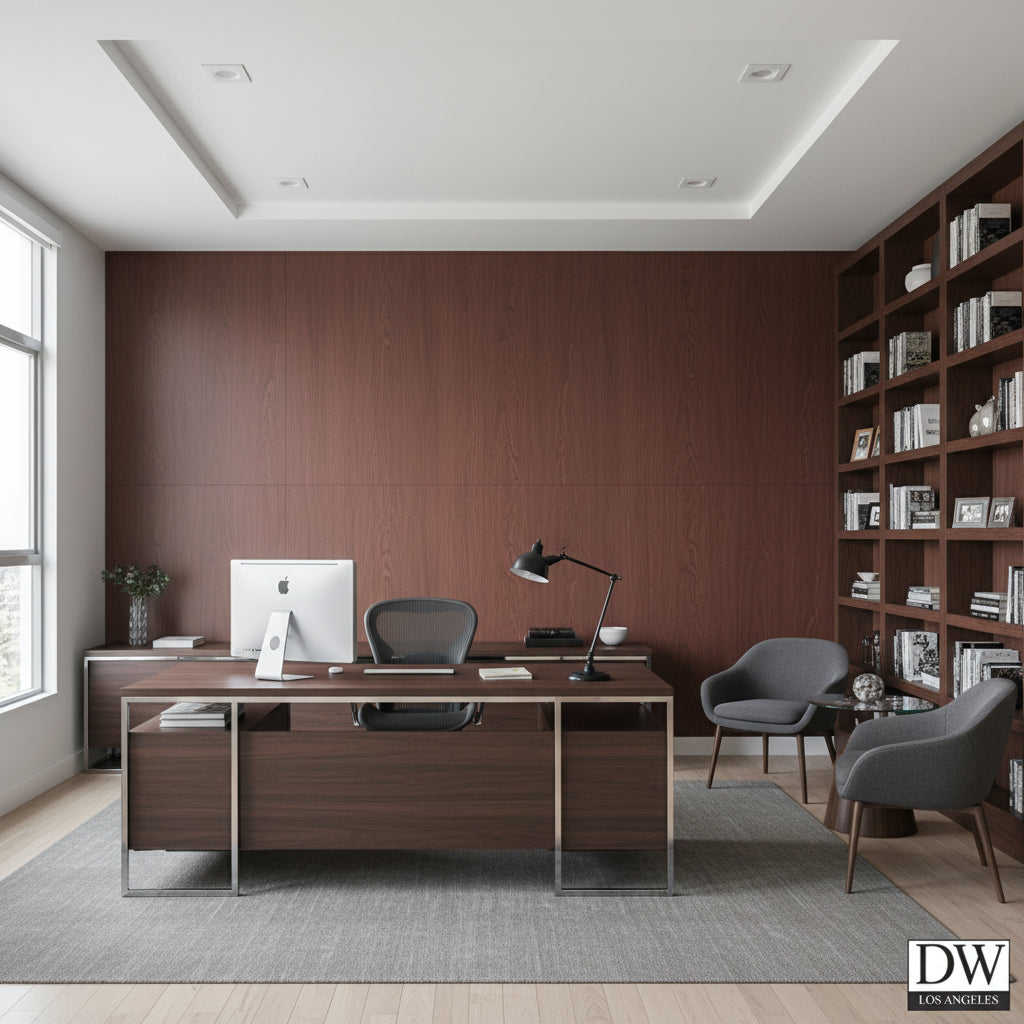 Biscay Bay Thin Mahogany Wood Grain | Hollywood Wallcoverings