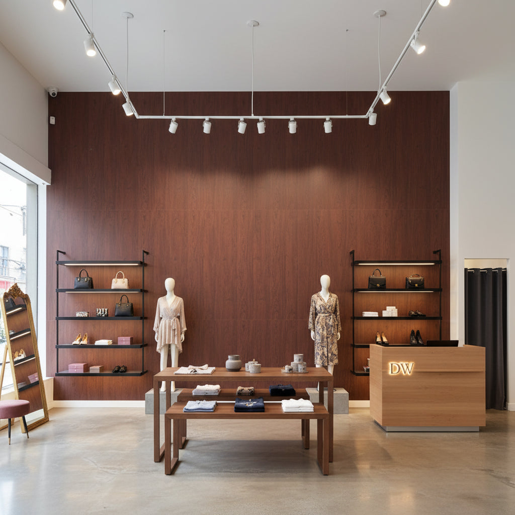 Biscay Bay Thin Mahogany Wood Grain | Hollywood Wallcoverings