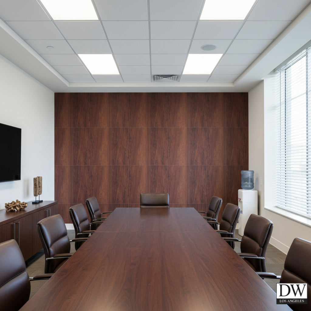 Biscay Bay Warm Mahogany Wood Grain | Hollywood Wallcoverings