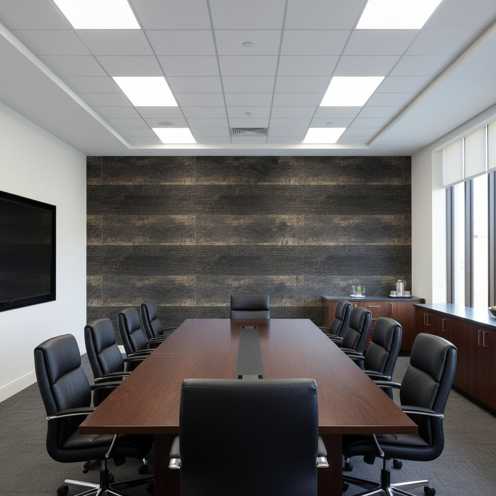 Bosa Marina Midnight Wood Plank | Hollywood Wallcoverings