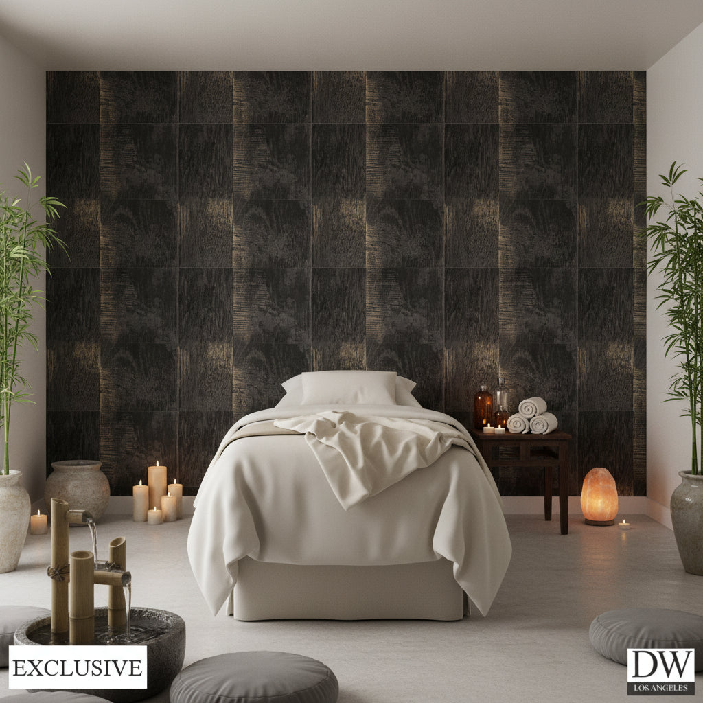 Bosa Marina Midnight Wood Plank | Hollywood Wallcoverings