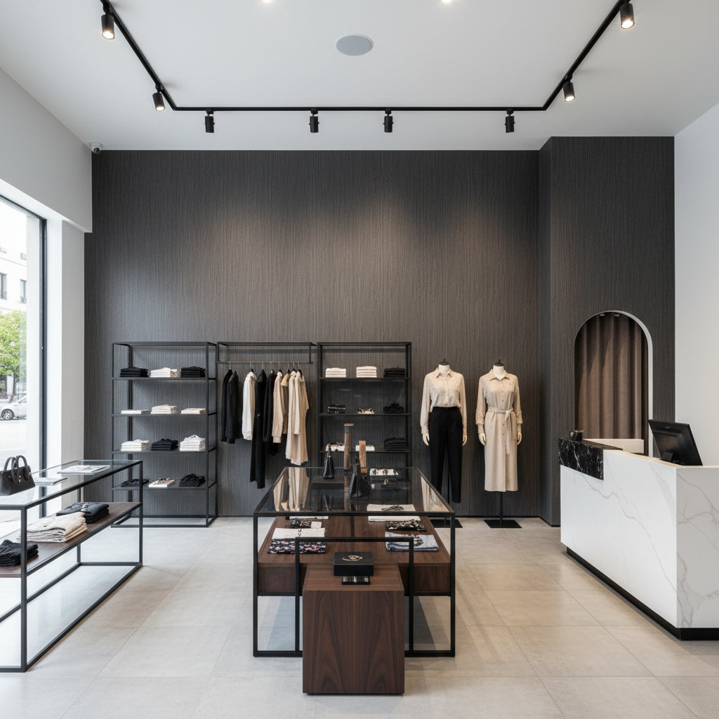 Bosa Marina Midnight Wood Grain | Hollywood Wallcoverings