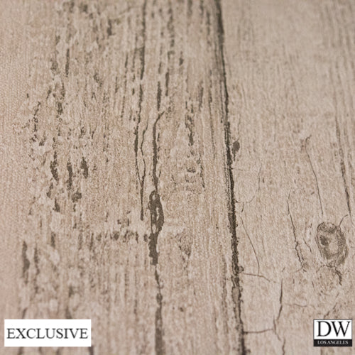 Bosa Marina Rustic Taupe Wood Grain | Hollywood Wallcoverings