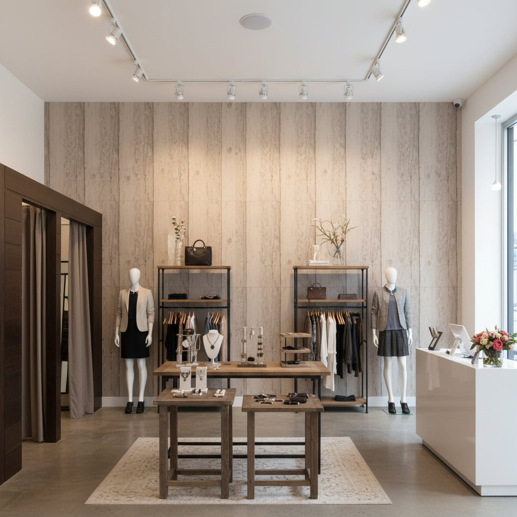 Bosa Marina Rustic Taupe Wood Grain | Hollywood Wallcoverings