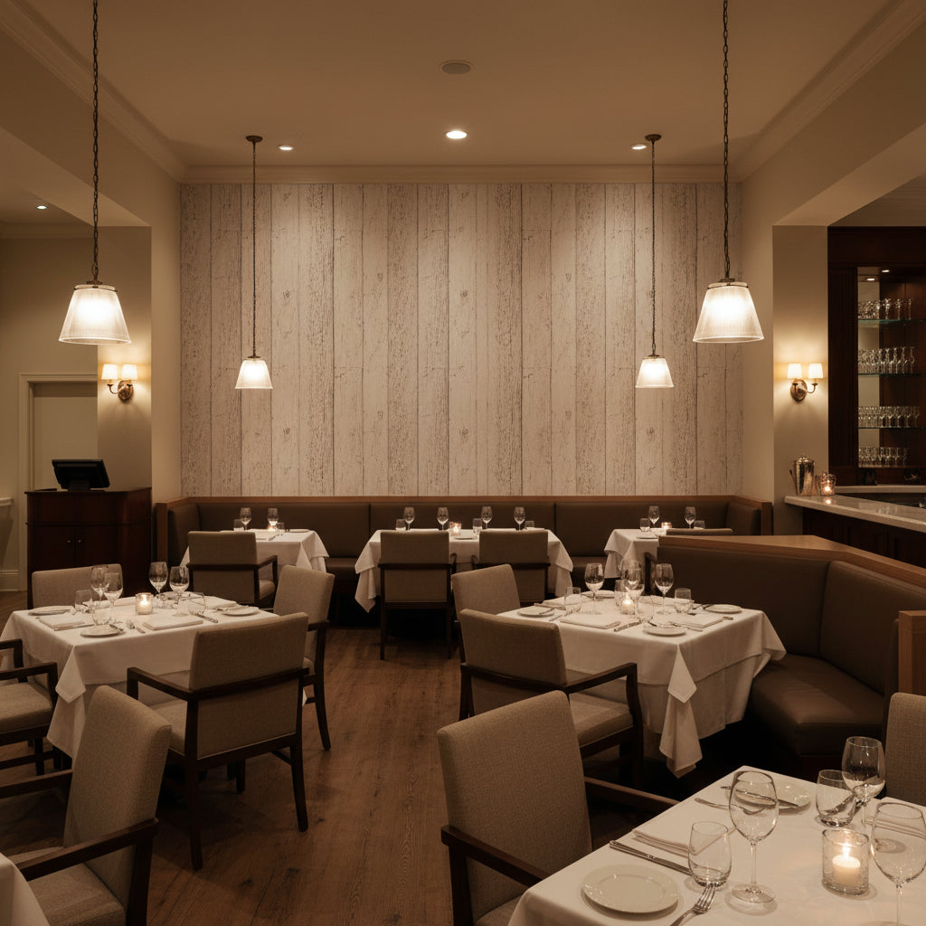 Bosa Marina Rustic Taupe Wood Grain | Hollywood Wallcoverings