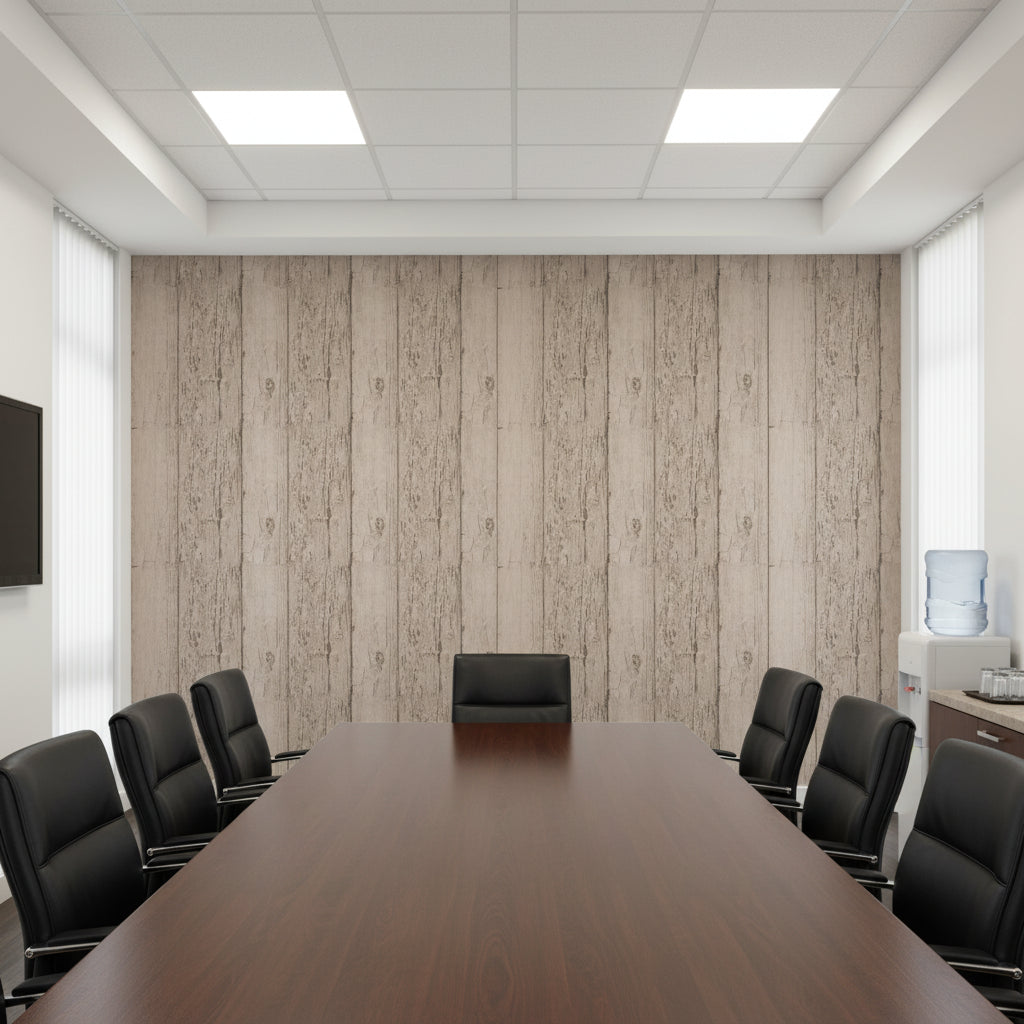 Bosa Marina Rustic Taupe Wood Grain | Hollywood Wallcoverings