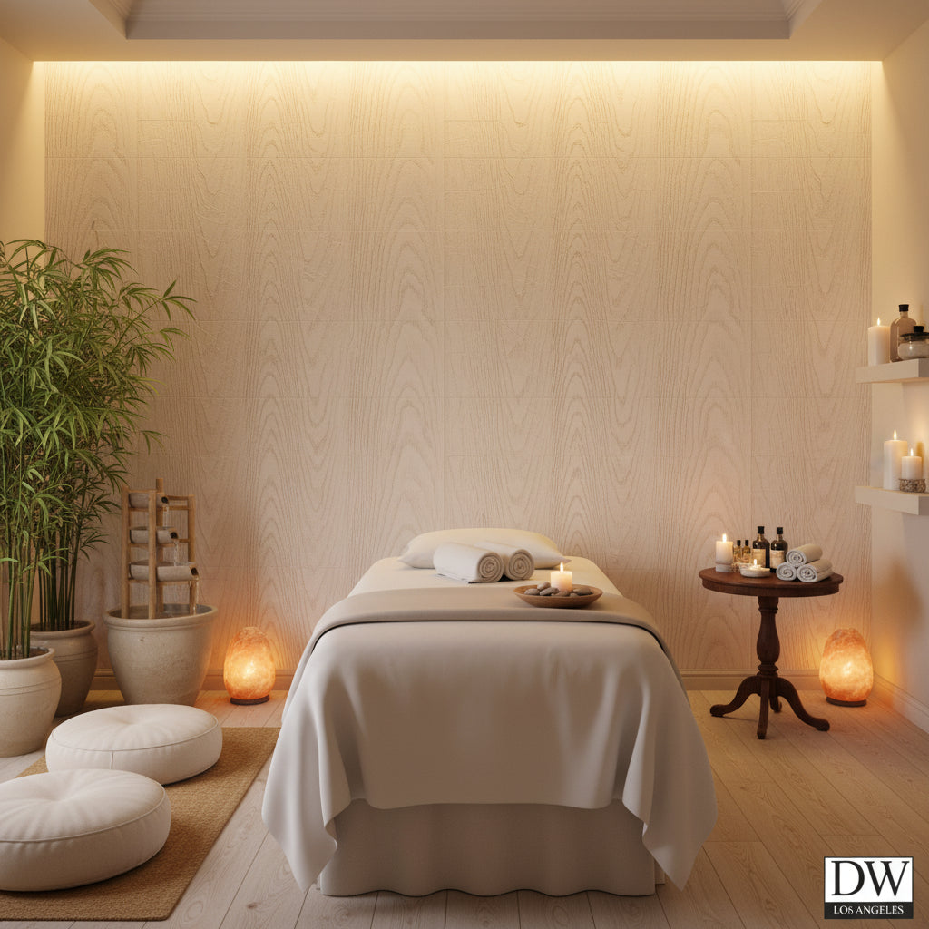 Bosa Marina Rustic White Wood Grain | Hollywood Wallcoverings