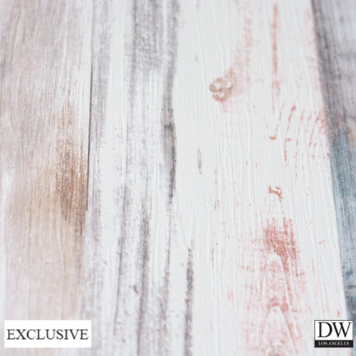 Bosa Marina Rustic Painted Wood Graid | Hollywood Wallcoverings