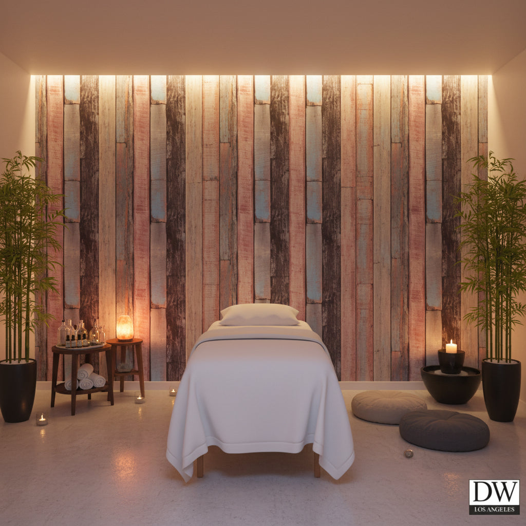 Bosa Marina Rustic Plum Wood Grain | Hollywood Wallcoverings