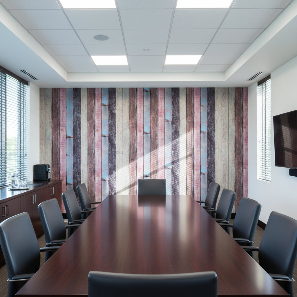 Bosa Marina Rustic Plum Wood Grain | Hollywood Wallcoverings