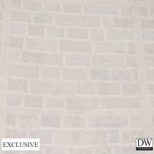 Vomera Pearl Faux Tile | Hollywood Wallcoverings