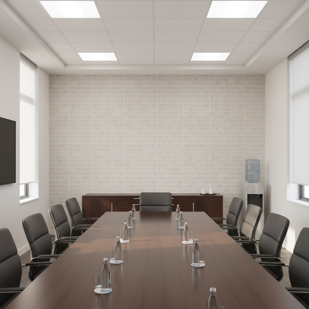 Vomera Pearl Faux Tile | Hollywood Wallcoverings