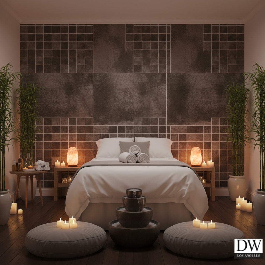Vomera Shale Faux Tile | Hollywood Wallcoverings