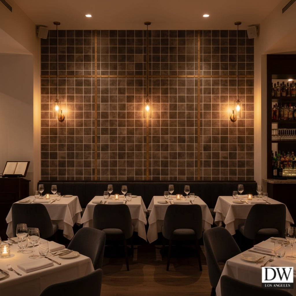 Vomera Shale Faux Tile | Hollywood Wallcoverings