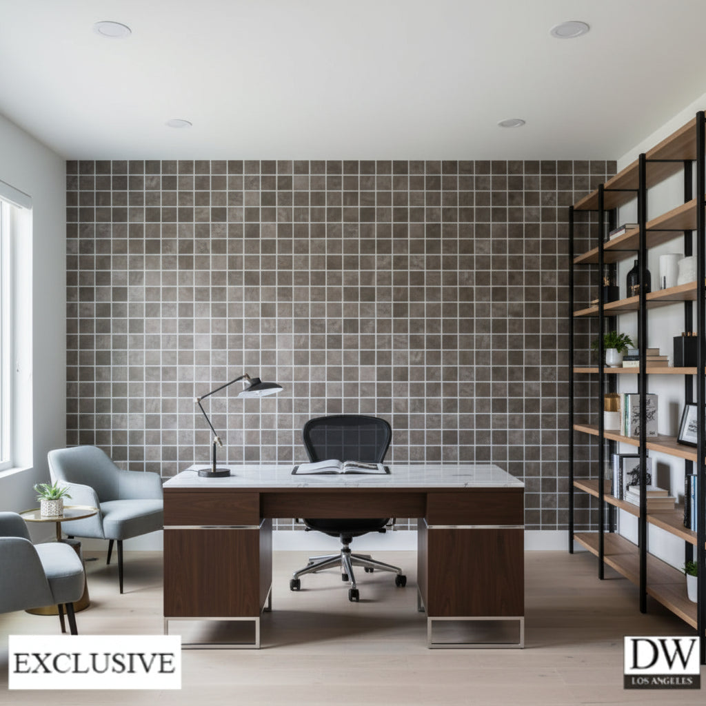 Vomera Shale Faux Tile | Hollywood Wallcoverings