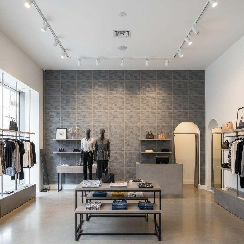 Vomera Greystone Faux Tile | Hollywood Wallcoverings
