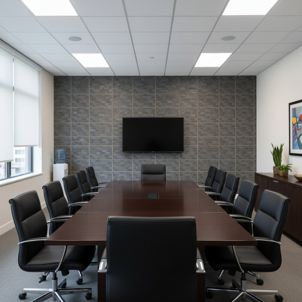 Vomera Greystone Faux Tile | Hollywood Wallcoverings