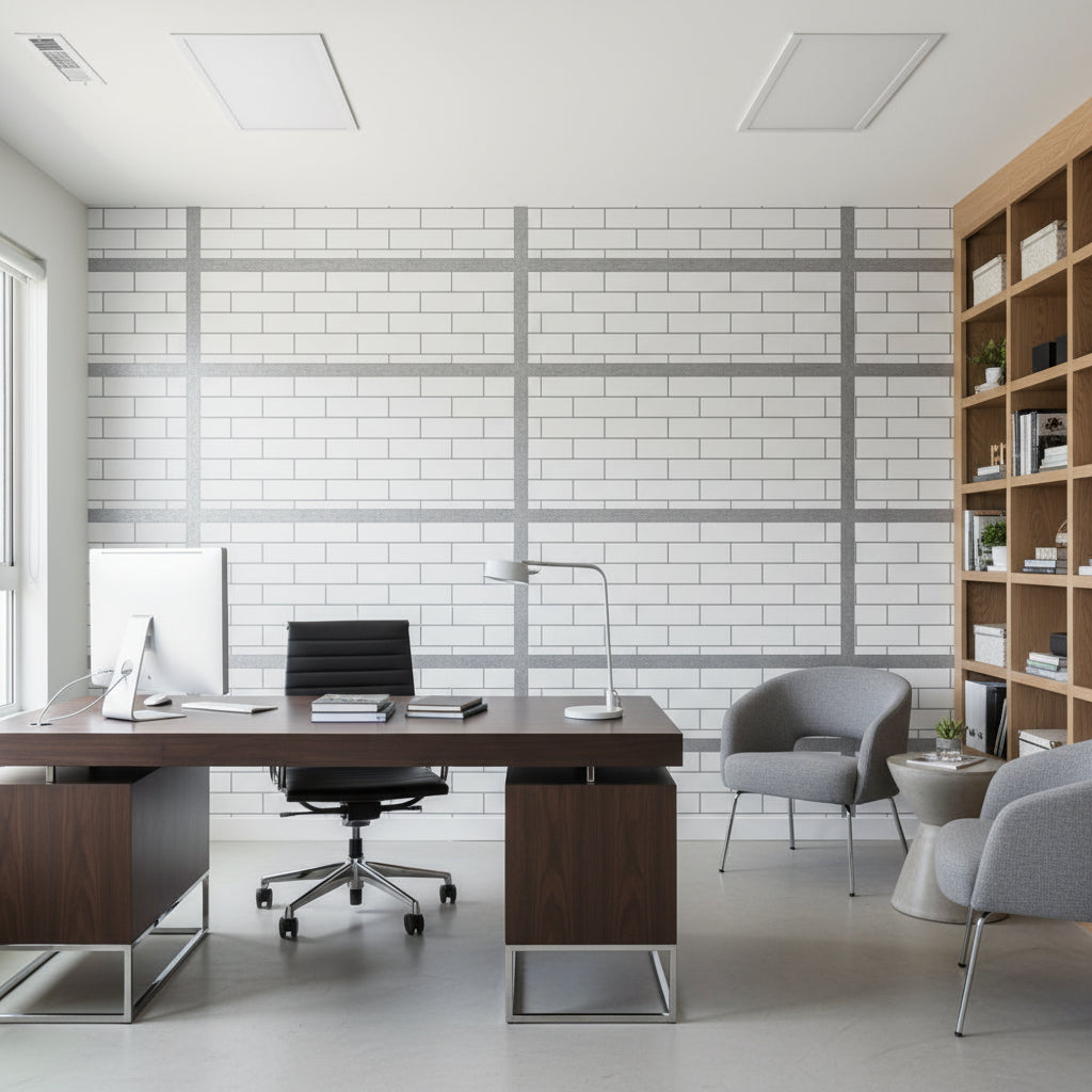 Vomera Porcelain Faux Tile | Hollywood Wallcoverings