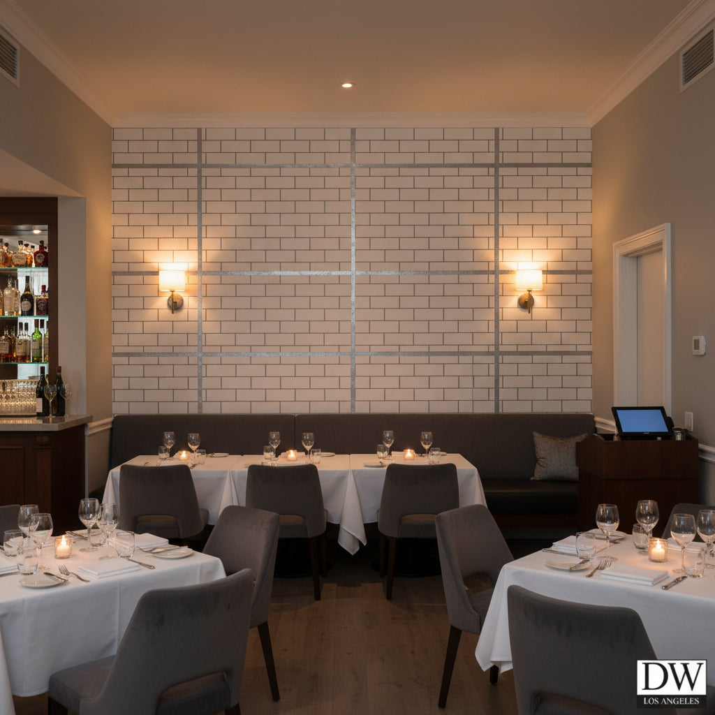 Vomera Porcelain Faux Tile | Hollywood Wallcoverings