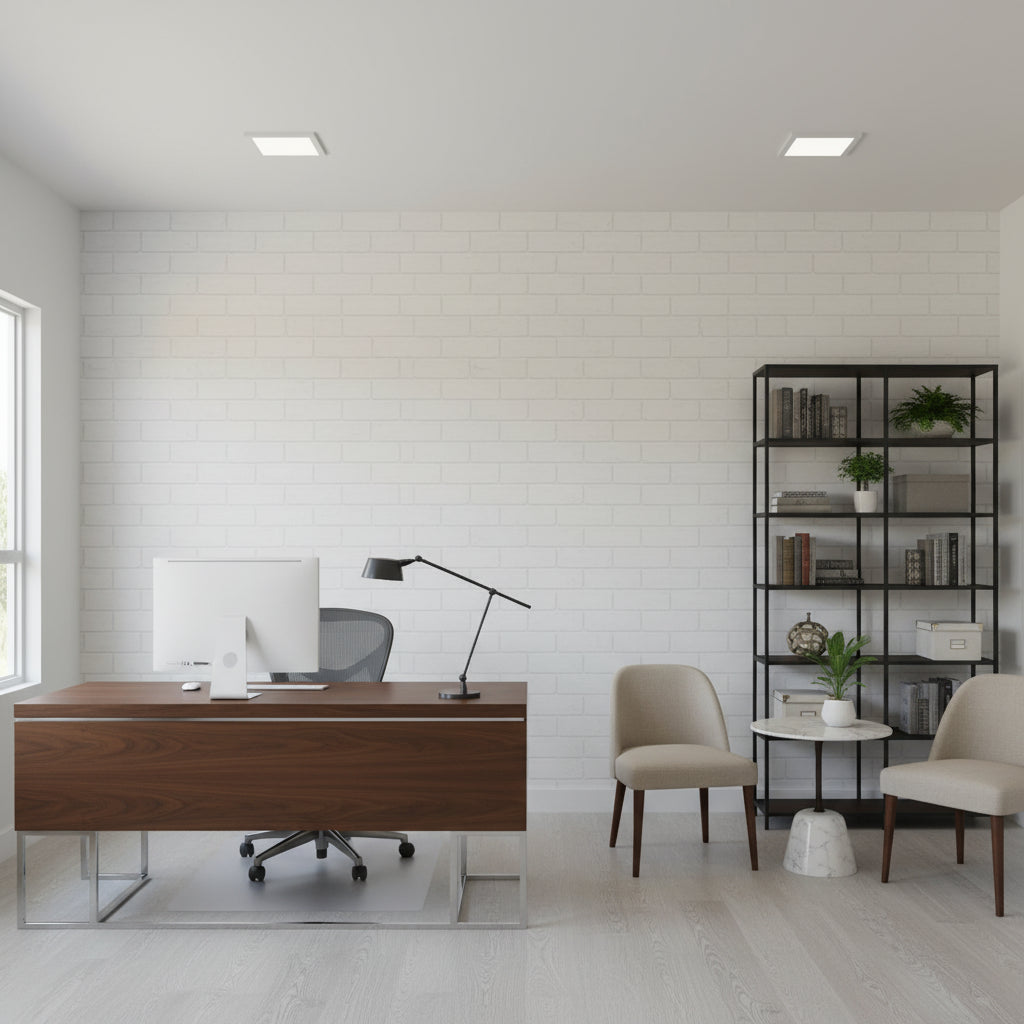 Vomera Snow Faux Tile | Hollywood Wallcoverings