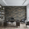 Vomera Midnight Travertine Faux Tile | Hollywood Wallcoverings