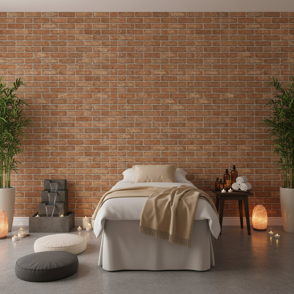 Vomera Faux Red Brick | Hollywood Wallcoverings
