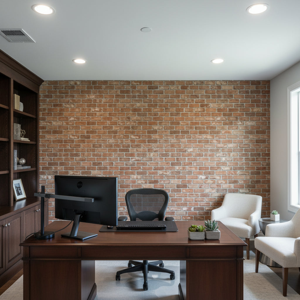 Vomera Faux Red Brick | Hollywood Wallcoverings