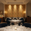 Labasa Gold Bamboo Over Stone | Hollywood Wallcoverings