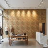 Labasa Gold Bamboo Over Stone | Hollywood Wallcoverings