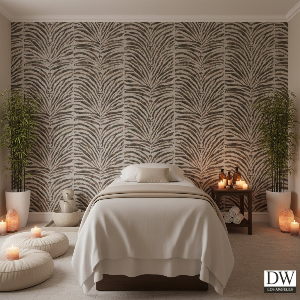 Labasa Taupe Zebra | Hollywood Wallcoverings