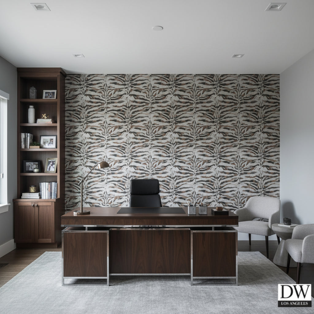 Labasa Taupe Zebra | Hollywood Wallcoverings