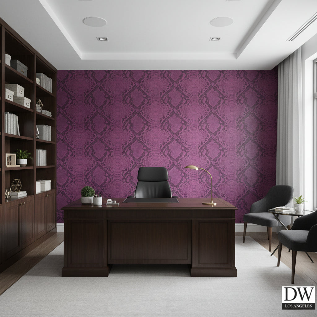 Labasa Purple Snake Skin | Hollywood Wallcoverings