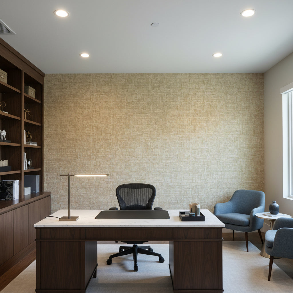 Moroccan Cream Basketweave | Hollywood Wallcoverings