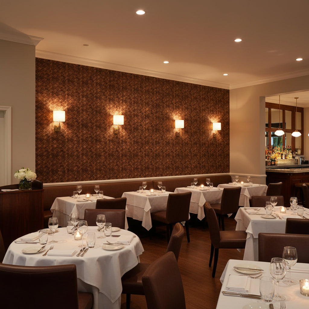 Moroccan Coffee Basketweave | Hollywood Wallcoverings