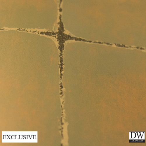 Moroccan Gold Shimmer Faux Tile | Hollywood Wallcoverings