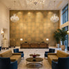 Moroccan Gold Shimmer Faux Tile | Hollywood Wallcoverings